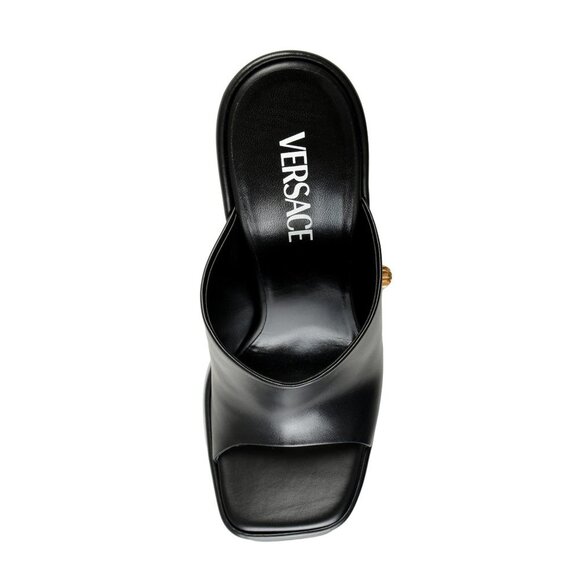 Authentic Versace Leather Platform Wedge Mules - Picture 4 of 17